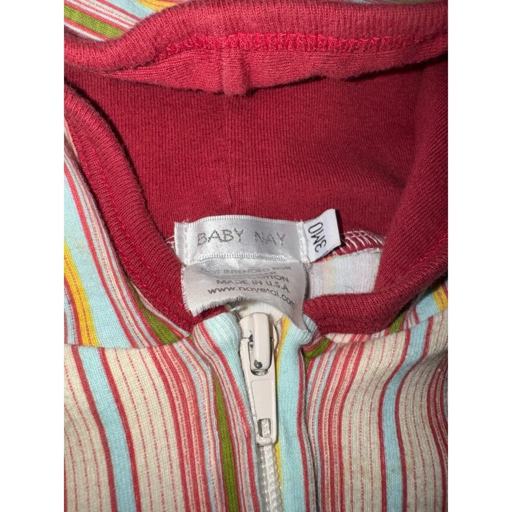 Baby Nay Striped Jacket and Romper Set Multi Color 3 Months Made in USA